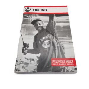 Boy Scouts America Fishing Merit Badge Pamphlet Book Scouting Collectible